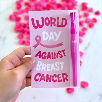 توزيعات قلم حبر زهري